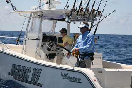 Poveromo, some two hours into the fight with his 256-lb swordfish, and after battling two others for a combined additional two hours.